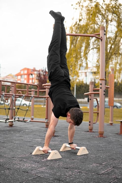 parallelette, push-up bar, push-up equipment, wooden sports equipment