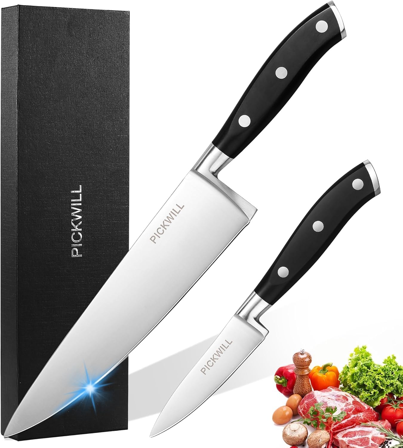 Chef Knife Set, 2-Piece Professional Kitchen Knives