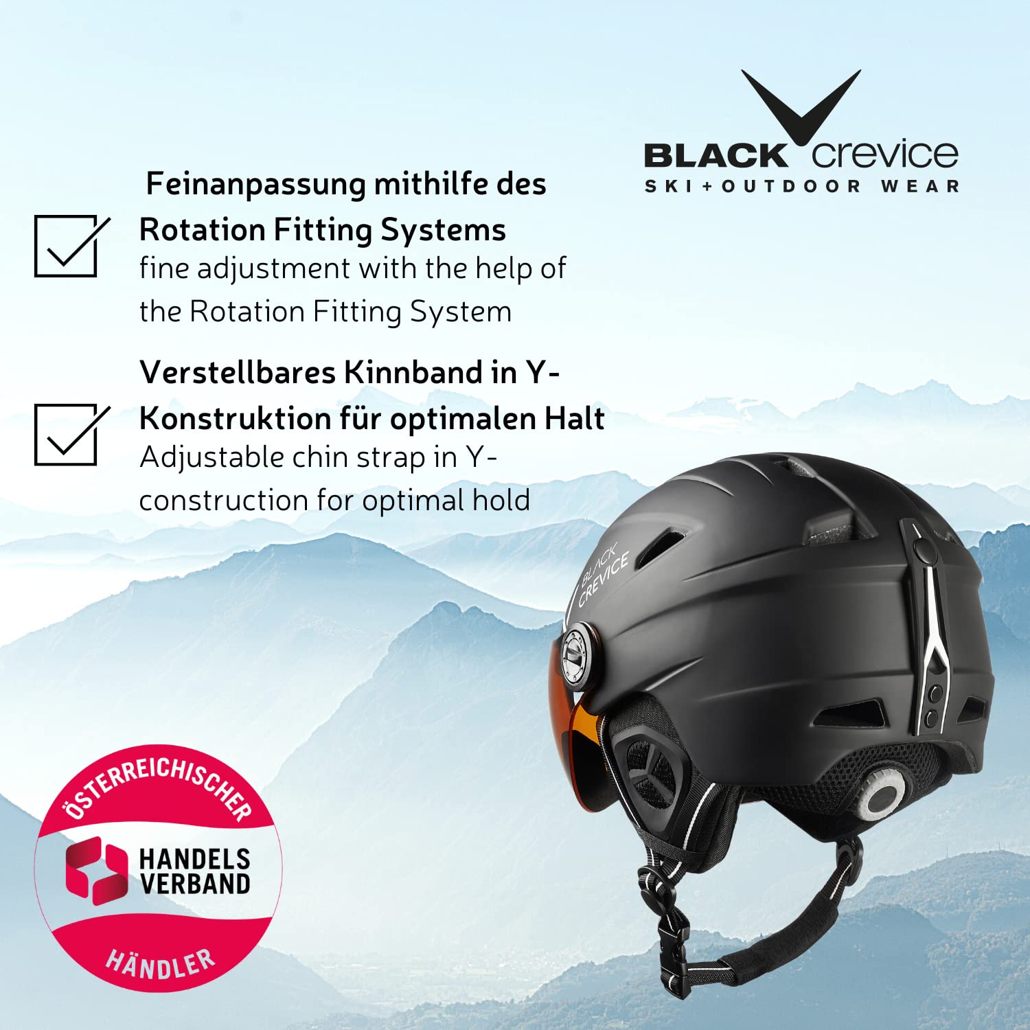 Black Crevice kask narciarski St.Anton 2, niebieski/limonkowy, XS