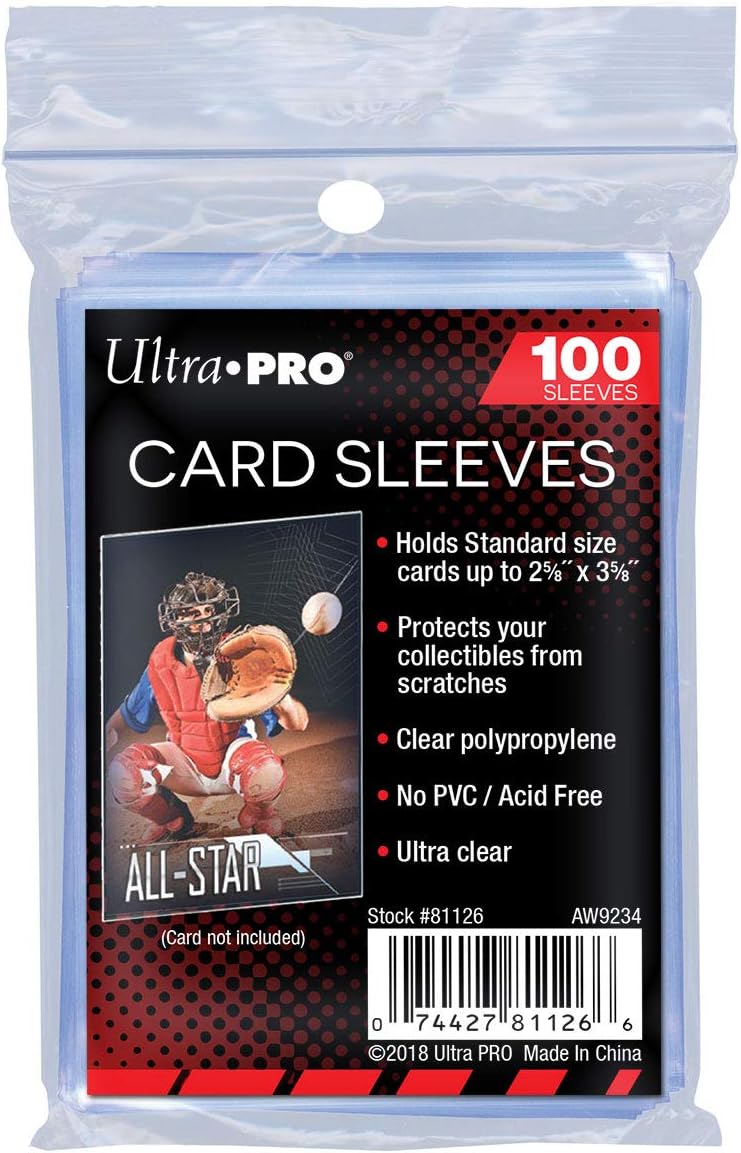 Ultra Pro Soft Card Sleeves (2.625"x3.625") Ultra (100 Sheets)