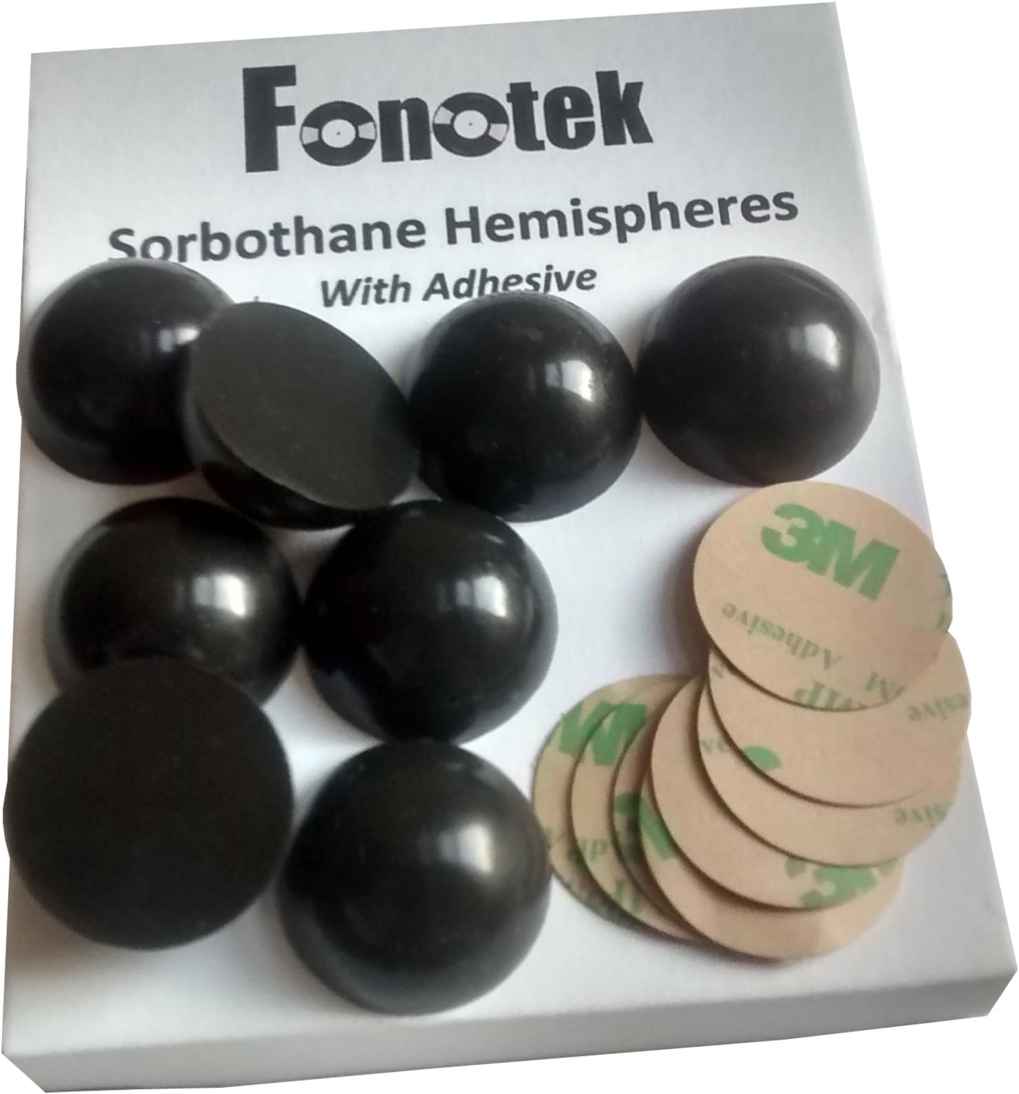 Fonotek Sorbothane Hemispheres/Isolation Feet With Adhesive - 25mm - 8 Pack
