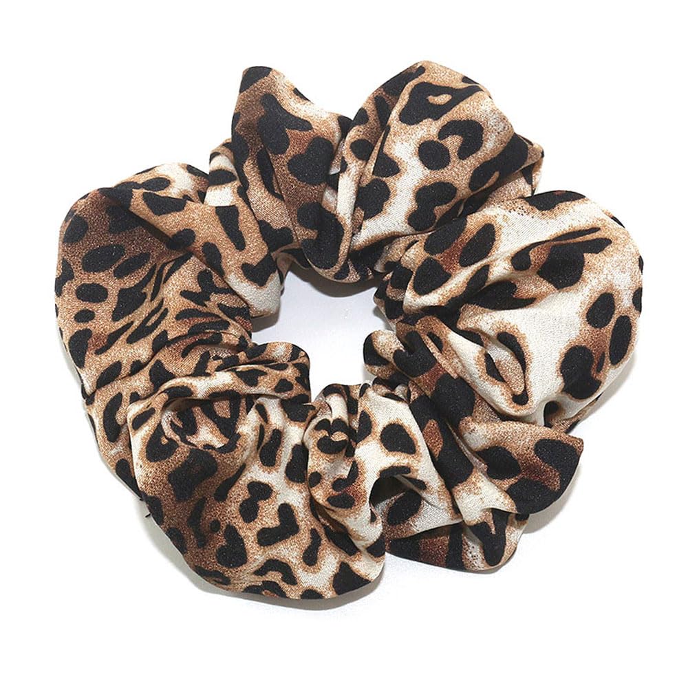 AMOR SPES 4PCS Leopard Print Hair Rope Hair Band Hair Tie for Women Girls Headband Hair Scrunchies Set Hair Accessories (D) - Image 4