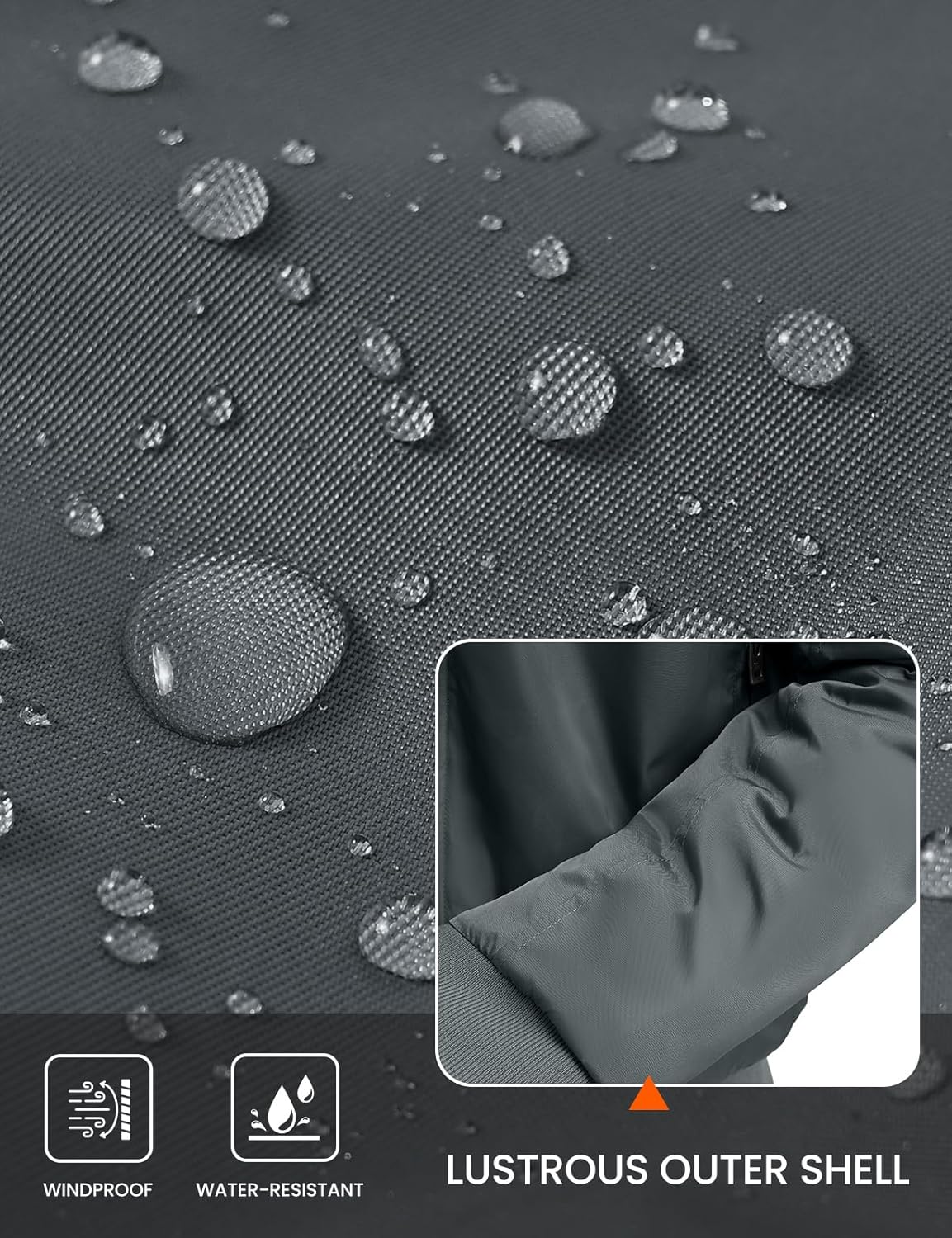 Rdruko Men's Bomber Jackets Onion Quilted Winter Padded Windbreaker Zip up 4 Pockets Waterproof Satin Flight Varsity Coats - Image 3