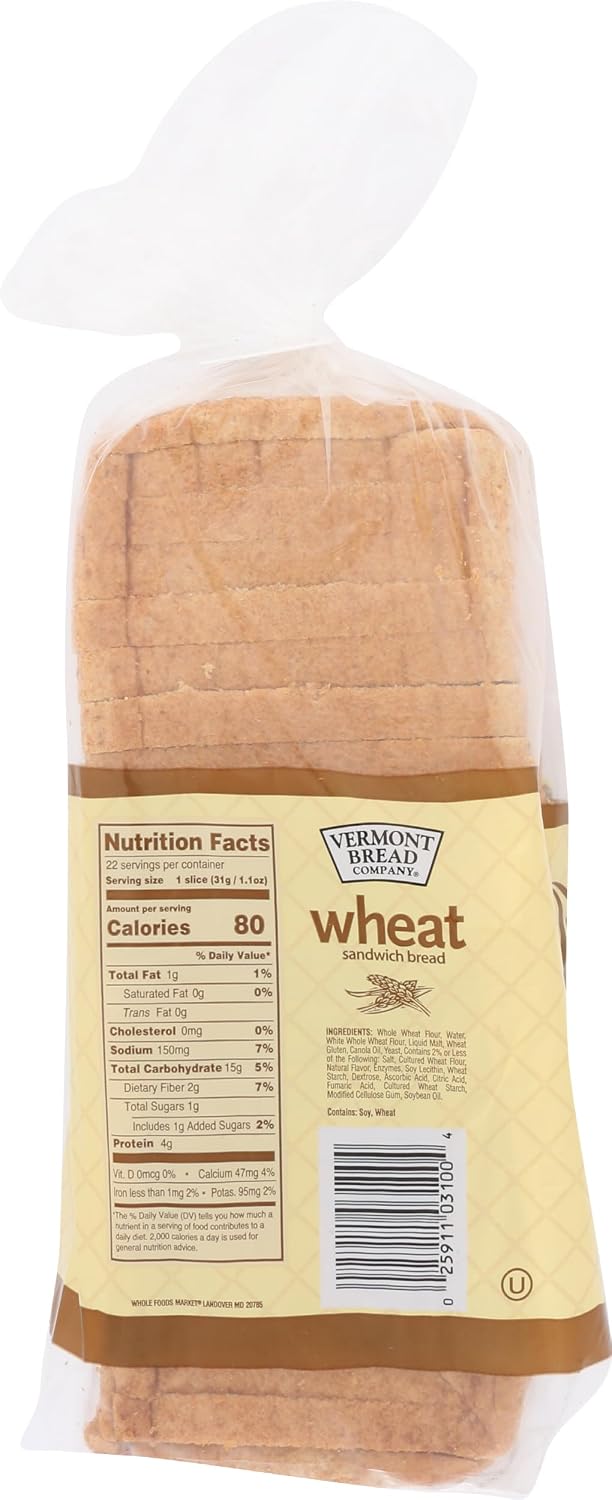 VERMONT BREAD Whole Wheat Bread, 24 OZ
