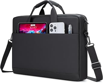 14 15 inch Laptop Carrying Shoulder Bag Durable Briefcase Compatible with MacBook Air 15 inch M5 M4 M3 M2,Acer ASUS HP Surface Dell Chromebook, Black