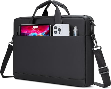 14 15 16 Zoll Laptoptasche Wasserdichte Notebook Schultertasche Kompatibel mit MacBook Acer ASUS HP Surface Dell ChromebookSchwarz