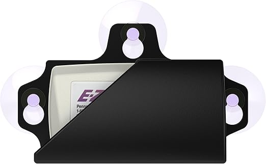 NuBliss EZ Pass Holder for Windshield with Strong Suction – Secure Toll Pass Cover Fits EZPass Mini & iPass – Durable, UV- and Heat-Resistant Transponder Holder for Car Trip Essentials, Black