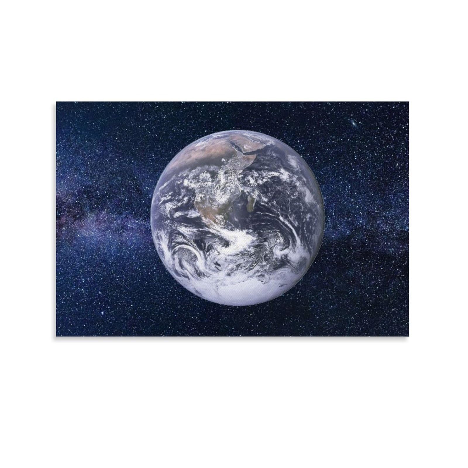 Space Earth Milky Way Space Poster Office Room Decor Cosmic Starry Sky Wall Art Posters for Wall Decoration 08x12inch(20x30cm)