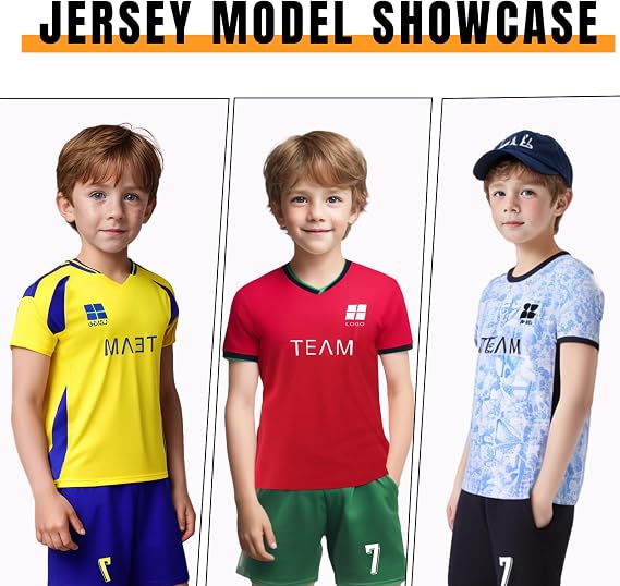 Generic Football Kits for Kids and Adults, 24/25 Home/Away Jerseys, Personalized Shirts with Name Number Logo, Shorts Set for Boys