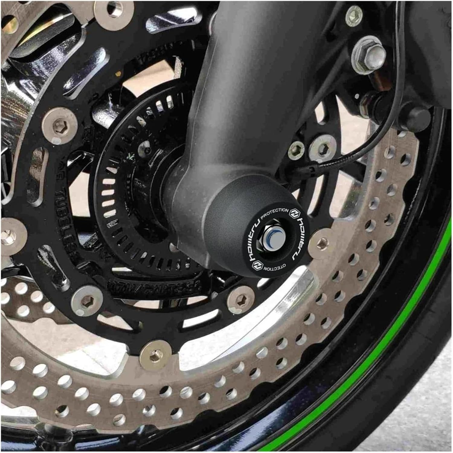 For Kawasaki Ninja ZX-10R ZX-10RR SE KRT 2016-2025 Motorcycle Rear And Front Axle Fork Anti-collision Slider Anti Crash Pad Protector(Rear)