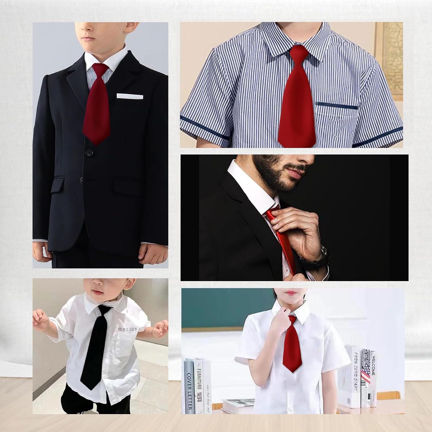 TORMEN Men Bow Tie & 8 Inch Pre Necktie Adjustable Length