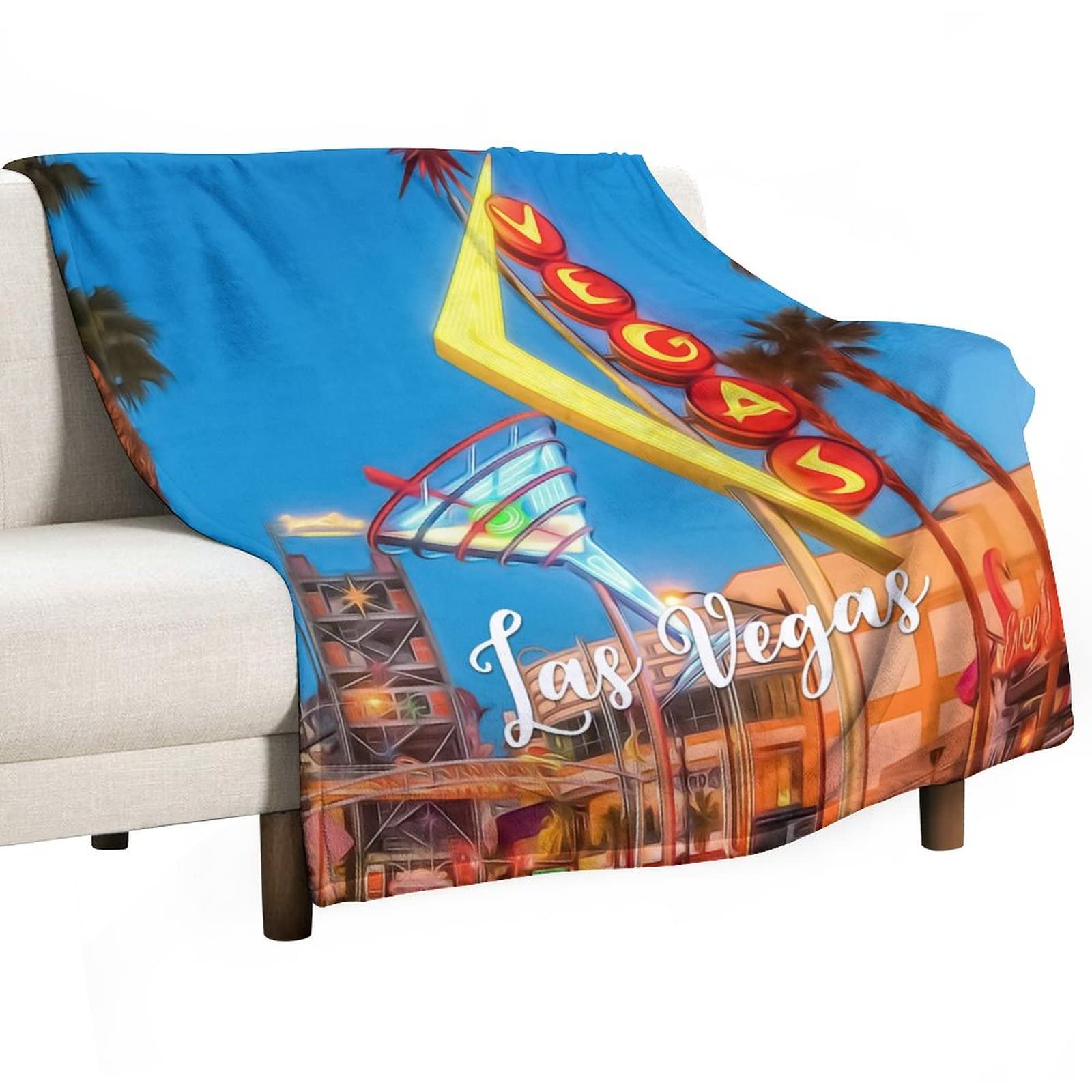 Couverture flanelle Las Vegas plaid luxe lit double face 130x150