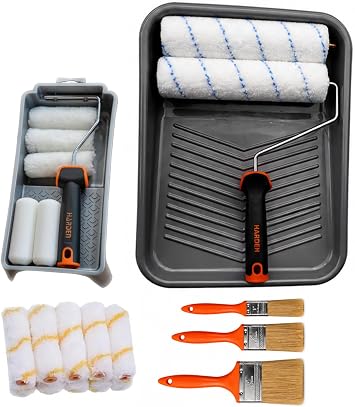 HARDEN 24-Piece Master Painting Set Professional Wall & Trim Painting Kit with 9" and 4" Rollers, 15 High-Density Covers, 3 Premium Brushes, and Dual Paint Trays Complete Home Renovation Suite