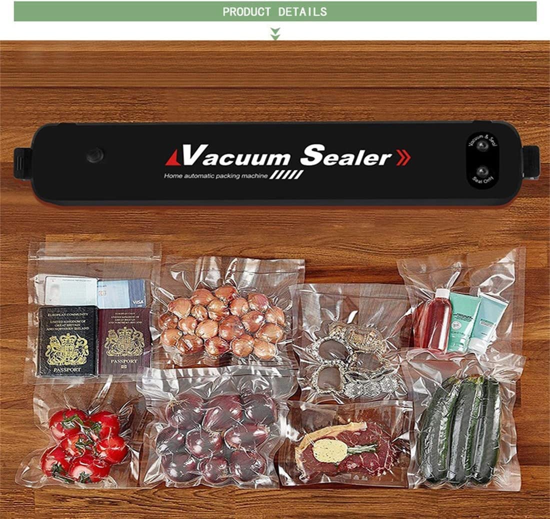 Machine d'emballage sous vide alimentaire, un bouton d'évacuation automatique + fonction d'étanchéité machine de conservation, adaptée pour la viande, les œufs, les légumes, le stockage de fruits