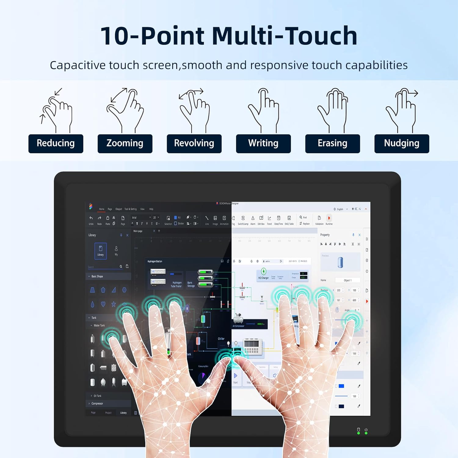 19 inch Industrial Embedded Panel PC,IP65 Fanless All-in-One Computer,Windows 11 pro,10 Point Capacitive Industrial Touch Screen,HDMI/COM/LAN/USB/GPIO,for Automation,Kiosk(J6412,16G+1TB)