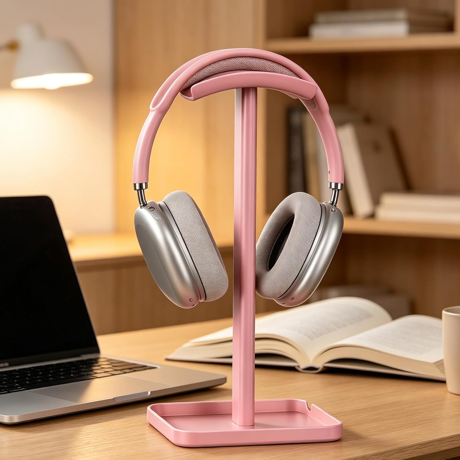 Headphone Stand for Desk, Sturdy Aluminum Headset Holder with Cable Organizer image 3