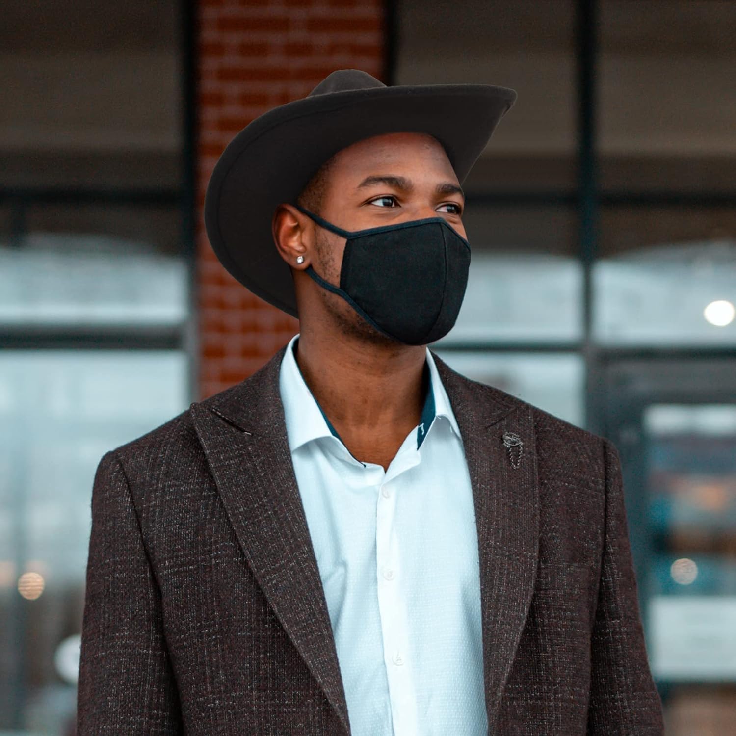 Wool Cowboy Cowgirl Hat for Men Women Classic Roll Up Brim Fedora Cowgirl Hat Western Cowboy Hat - Image 7