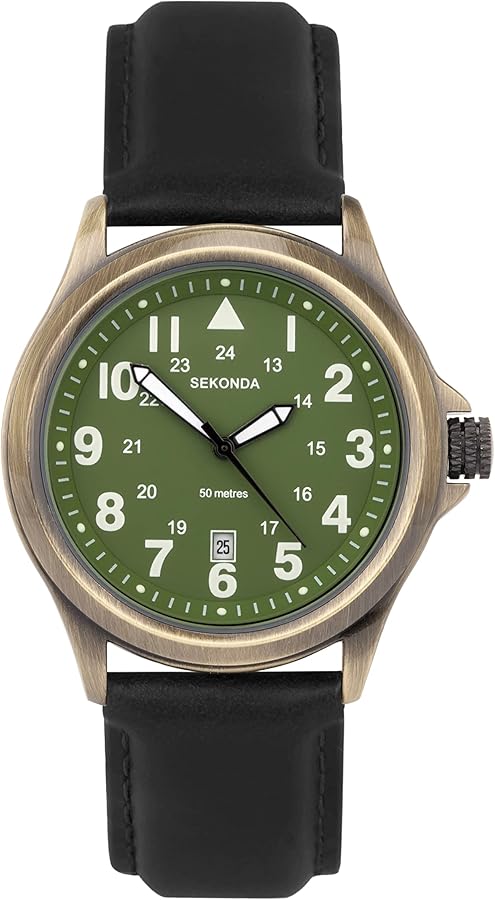 Orologio Uomo M&m Primo Emporio Classic Line 1090ve Verde Orologio Analogico Casual Quadrante Tondo Verde Cinturino in Tessuto Resistente All'acqua