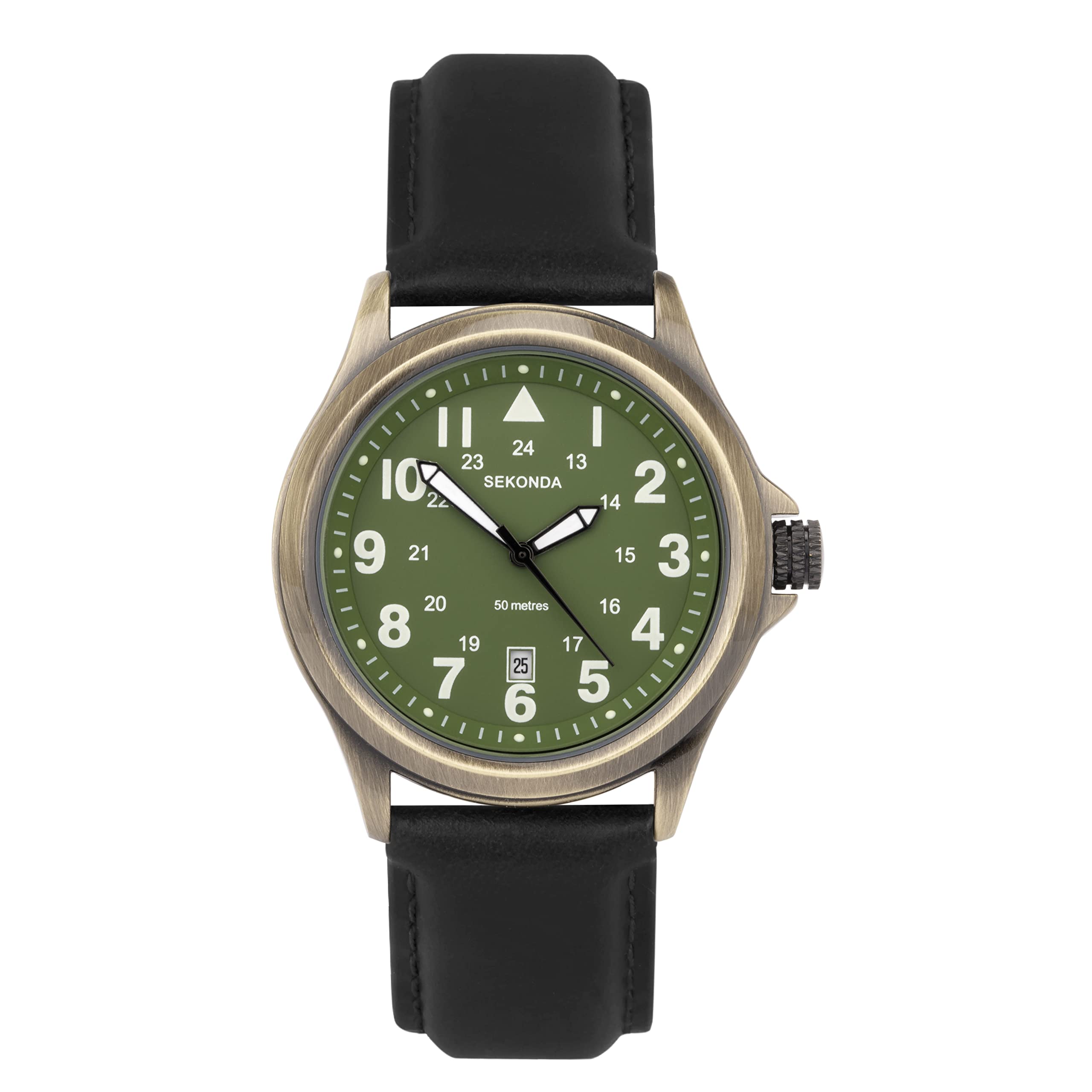 Altitude Men’s 43mm Quartz Watch with Analogue Display, and Leather Strap