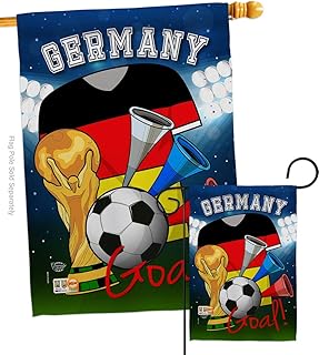 Ornament Collection World Cup Germany German Wall Room Patio Porch Lawn Garden Flag Outdoor Decorations Indoor Tapestry Yard Signs Art FIFA Gifts Sports Fan Trophy Soccer Game Football, Made in USA