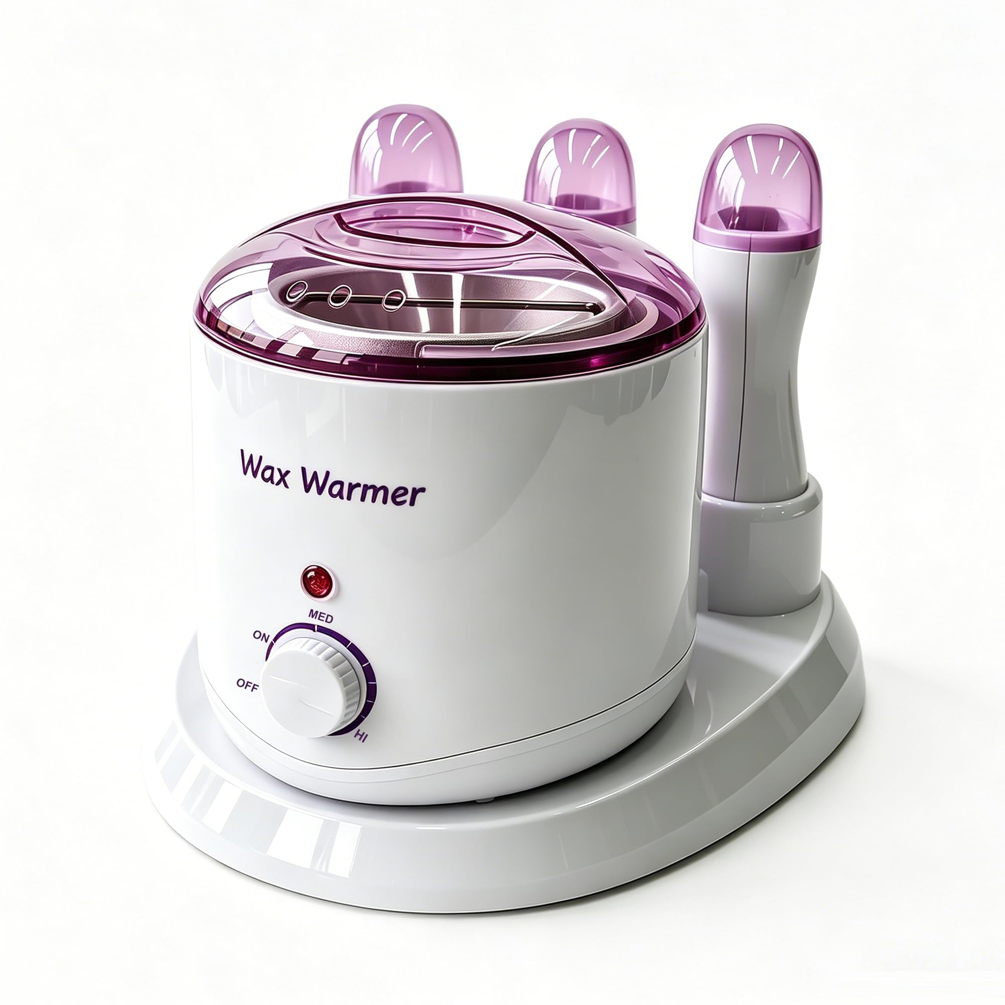 4 in1 Professioneller Wachswärmer, 800ml Wax Maschine + 3×100g Roll on Heißwachsgerät mit separaten Schaltern, Wachsgerät zur haarentfernung, Waxing Set für Ganzkörper-Haarentfernung