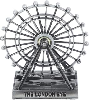 FOMIYES Ferris Wheel Model Sculptures Wrought Iron Ornaments Creative Wedding Gift Home Ornament Decor Souvenir Gifts Silver
