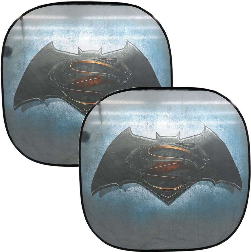 Licensed DC Comic Batman Superman Sunshade Windshield Side Passenger (3739)