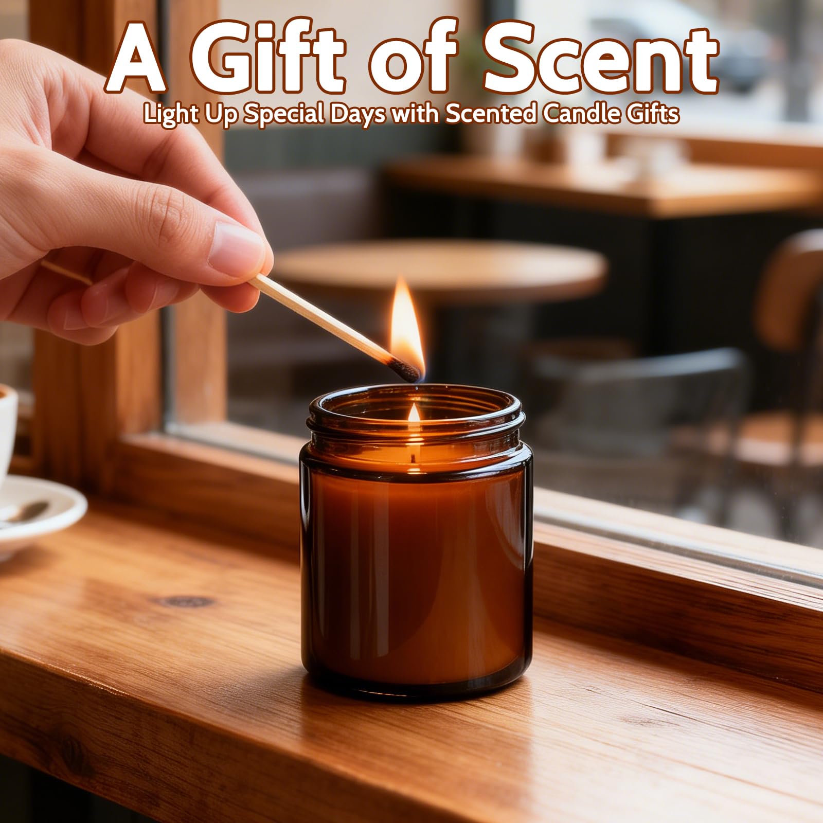 Paquete de 12 velas de soja perfumadas de caoba y madera de teca de 8 onzas, velas de tarro de vidrio a granel, velas de aromaterapia para el hogar, oficina, boda, fiesta y regalos