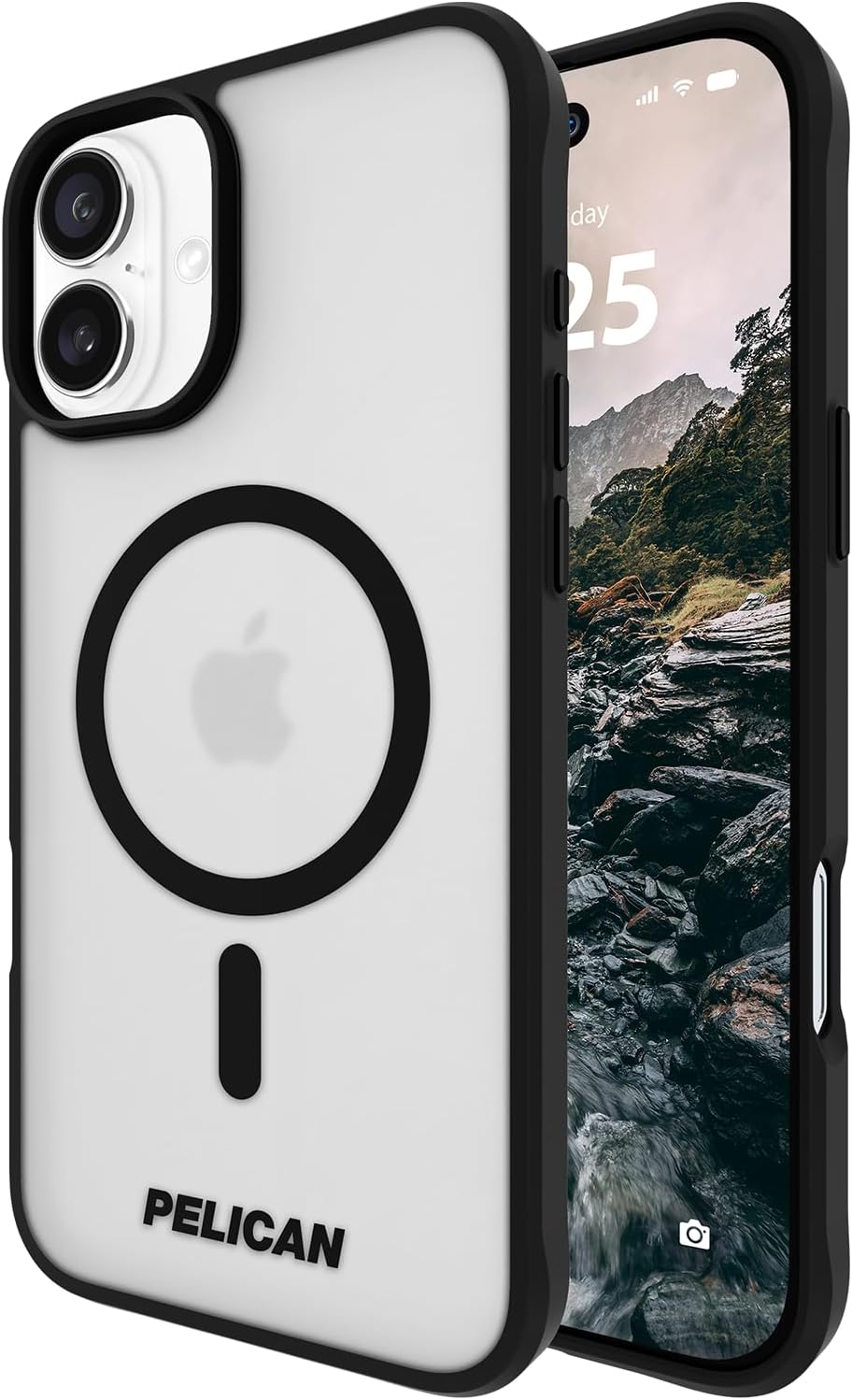 Pelican Ranger iPhone 16 Plus Case [Compatible with MagSafe] Rugged Magnetic Phone Case with 12ft Military-Grade Drop Protection - Heavy Duty Phone Cover for iPhone 16 Plus - Frosted Clear