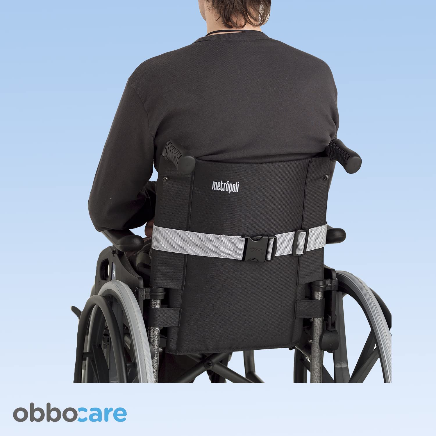 Obbocare - Cinturón Abdominal Para Sujeción De Tronco En Silla De Ruedas. Cinturón De Sujeción Con Cierre Con Clip Y Rápido Ajuste. Anticaídas. Talla 0