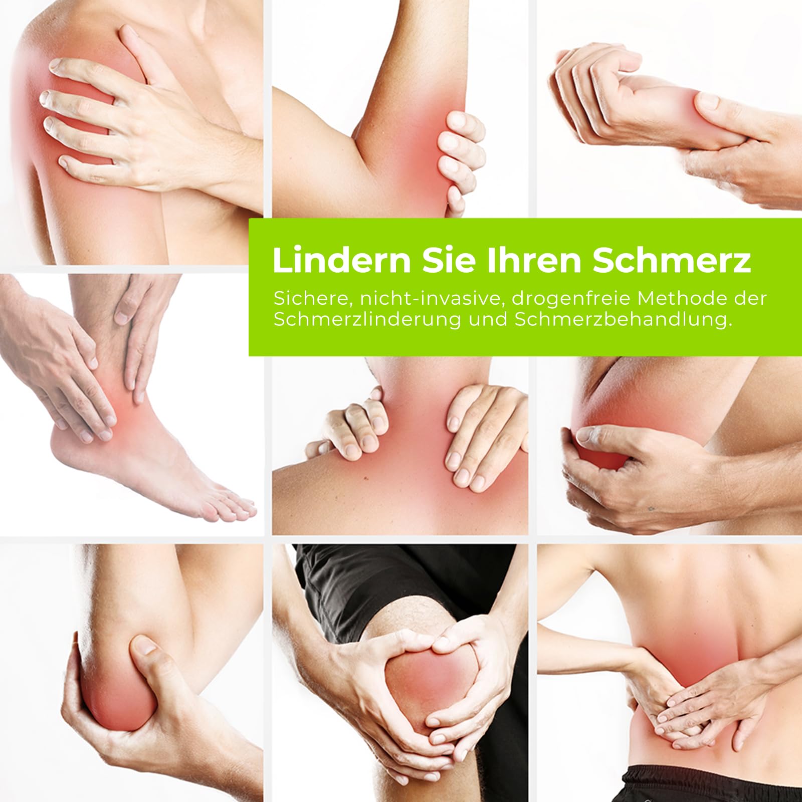 AUVON 4 Kanäle TENS EMS Gerät für Schmerzlinderung, 10er 2"x 2" TENS Pads | 24 Modi Reizstromgerät, medikamentenfrei Schmerzlinderung für Schulter, Rücken und Muskel, Premium-Elektroden patentiert
