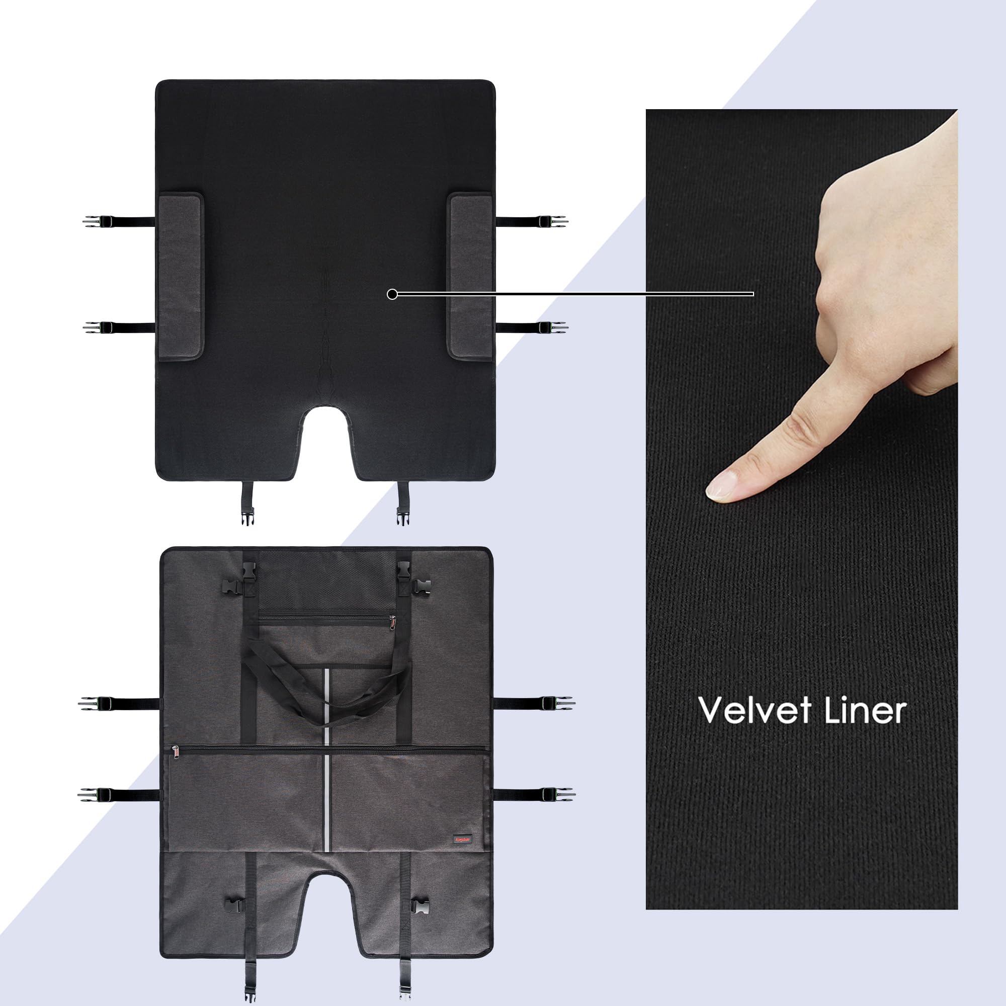 Bolsa de transporte de viaje compatible con computadora de escritorio todo en uno de 32 pulgadas y monitor de 32 pulgadas (gris oscuro)