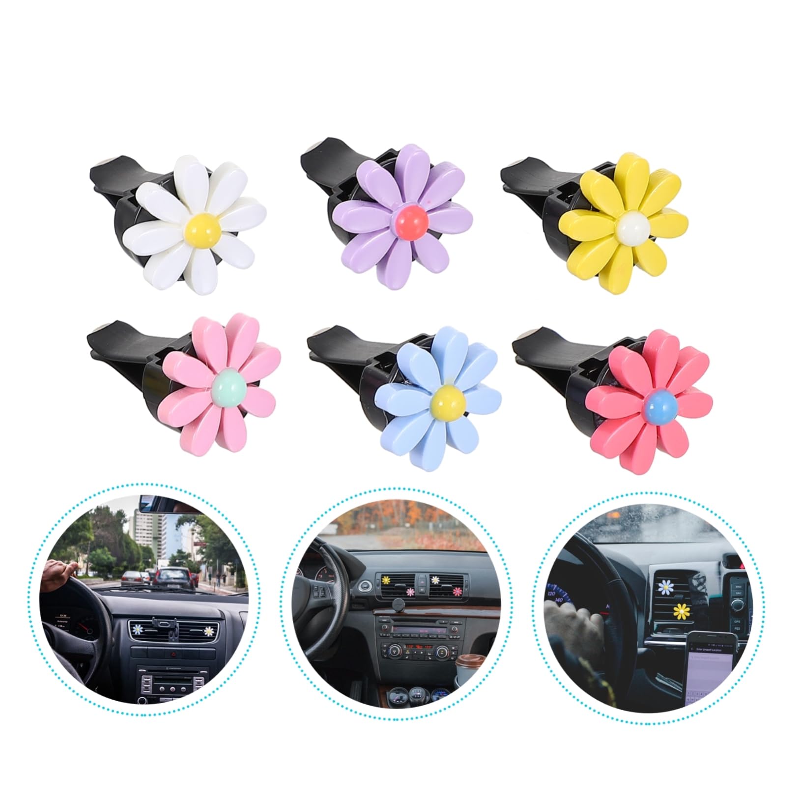 SHERCHPRY 30sätze Blumenförmiger Auto Duftclip Teiliges Und Aromatherapie Lüftungsclip Für Auto-innendekoration Installieren Langlebig Sicher Und Stilvoll