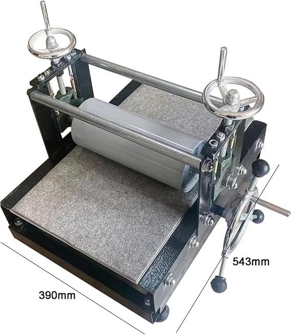 Printmaking Rubbing Machine, Manual Etching Printing Press, Letterpress/Gravure, Printing Size 390x543mm, for Block Monotype Printing and Etching, Printmaking Supplies