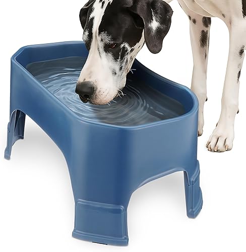 Miniatura 20 de Neater Pet Brands Cuenco de agua extragrande para perros, cuenco elevado para agua para perros al aire libre (capacidad XL de 1.25 galones), plato