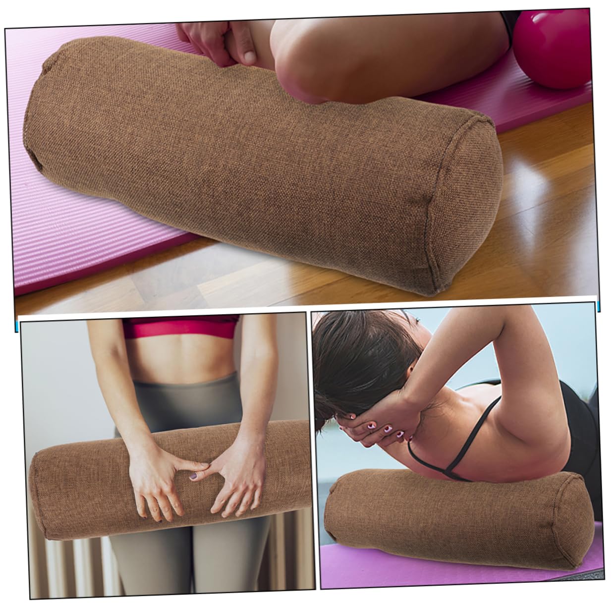 Almohada 1 Pieza de Yoga Cilíndrica para Cuello, y Piernas