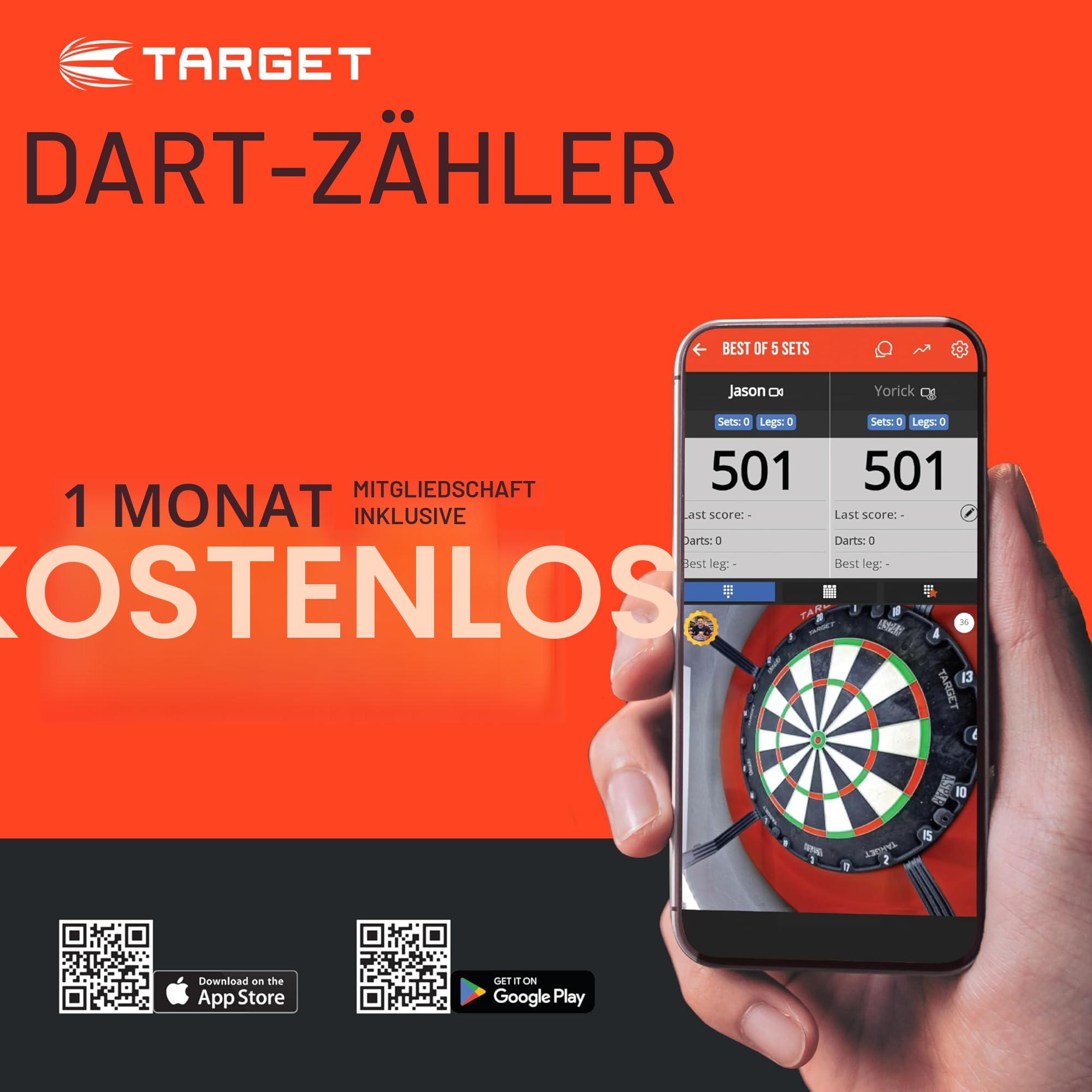 Target Darts Ares 22G/23G/24G Wolfram Stahlspitze Dart Satz Dartpfeile - 6 Pro Grip Schäfte - 9 Pro Ultra Dart Flights – Dart Wallet - Dart Counter App Coupon Bundle