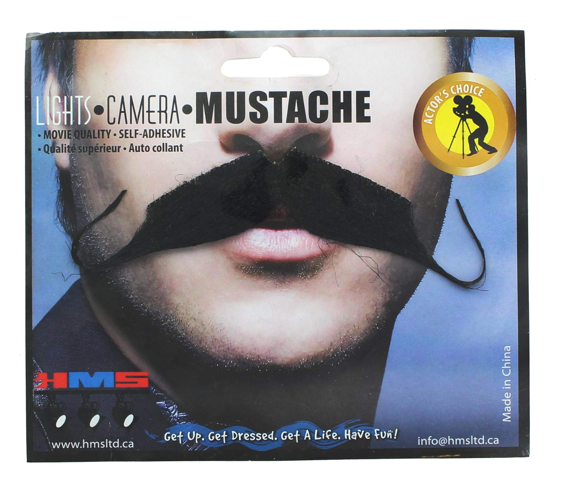 HMS Aristocrat Black Synthetic Hair Adult Costume Moustache
