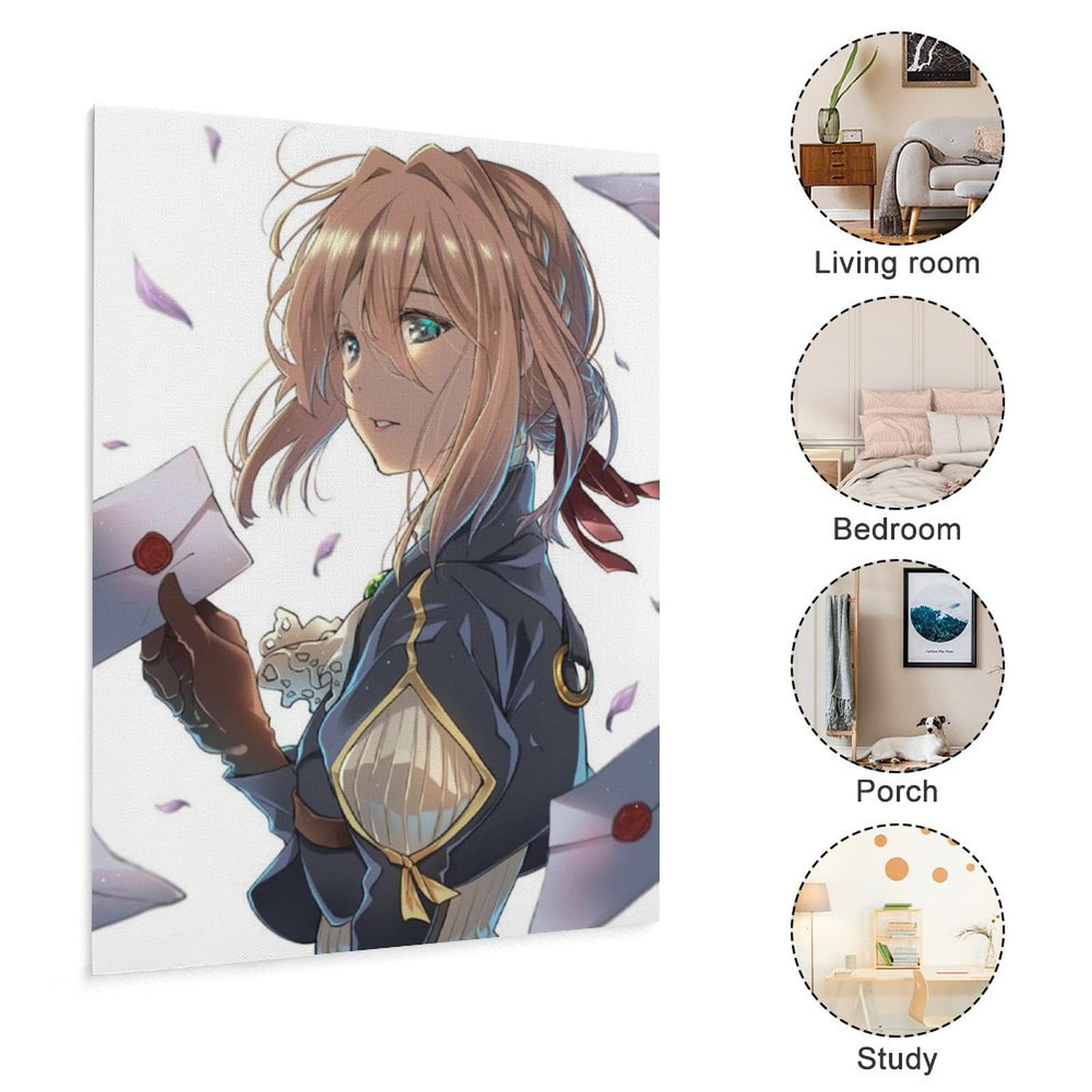 Amazon.co.jp: ヴァイオレットエヴァーガーデン イラスト 掛け絵
