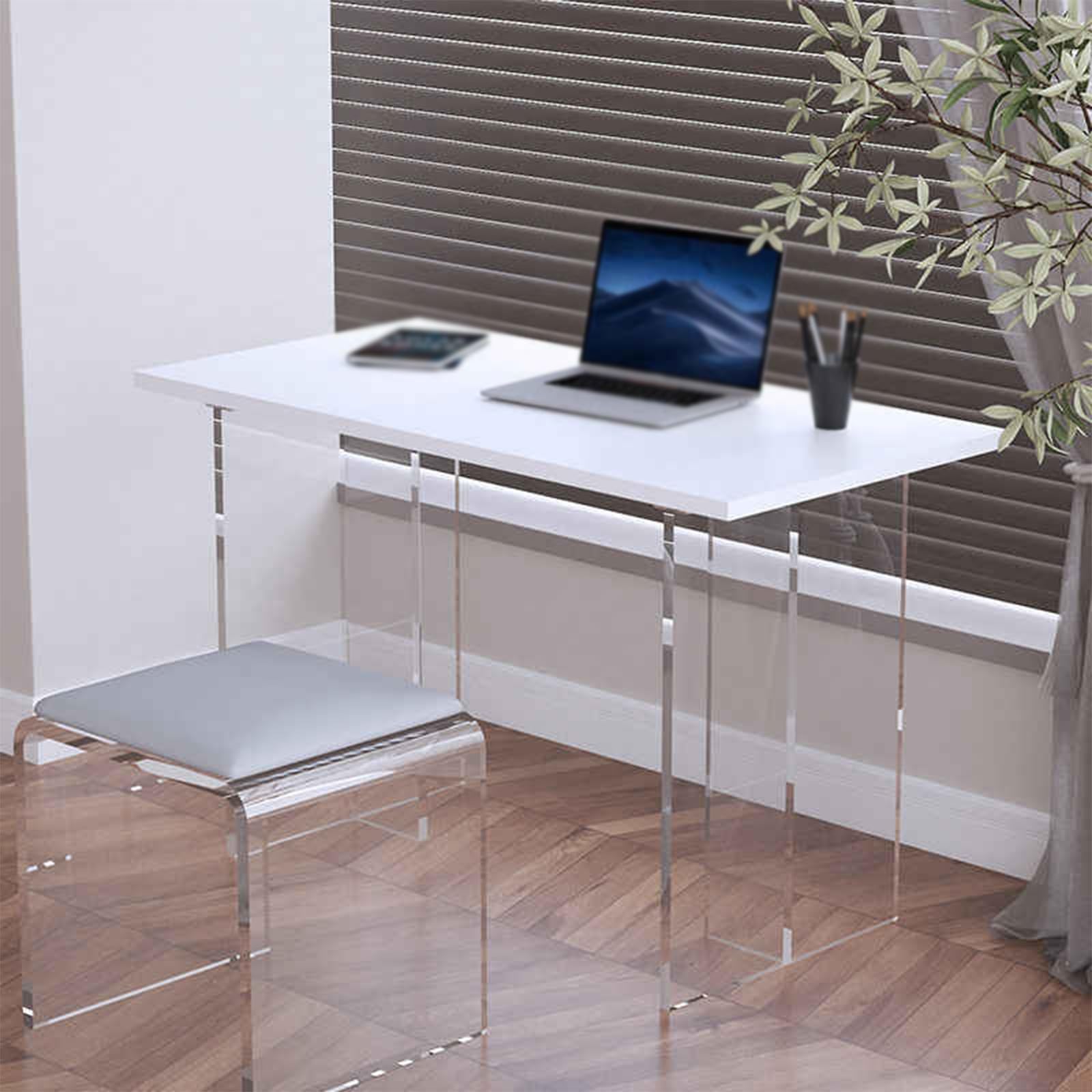 Poste de travail marron 100 cm pour optimiser l'espace de votre studio