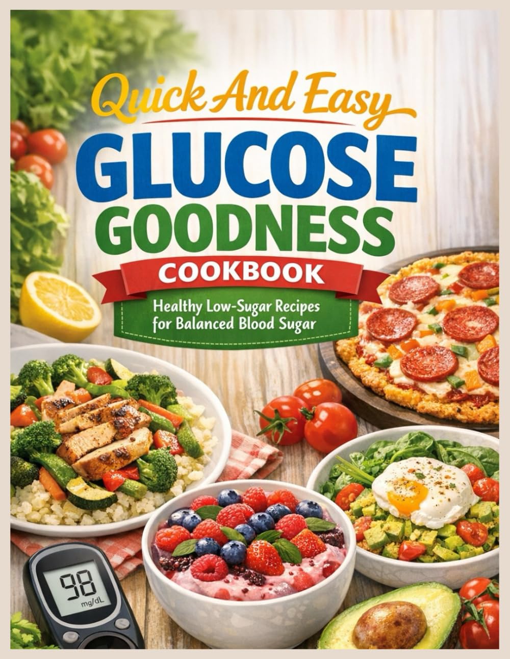Quick And Easy Glucose Goodness Cookbook: Easy Low-Carb Recipes For Diabetes Friendly, Every Day L