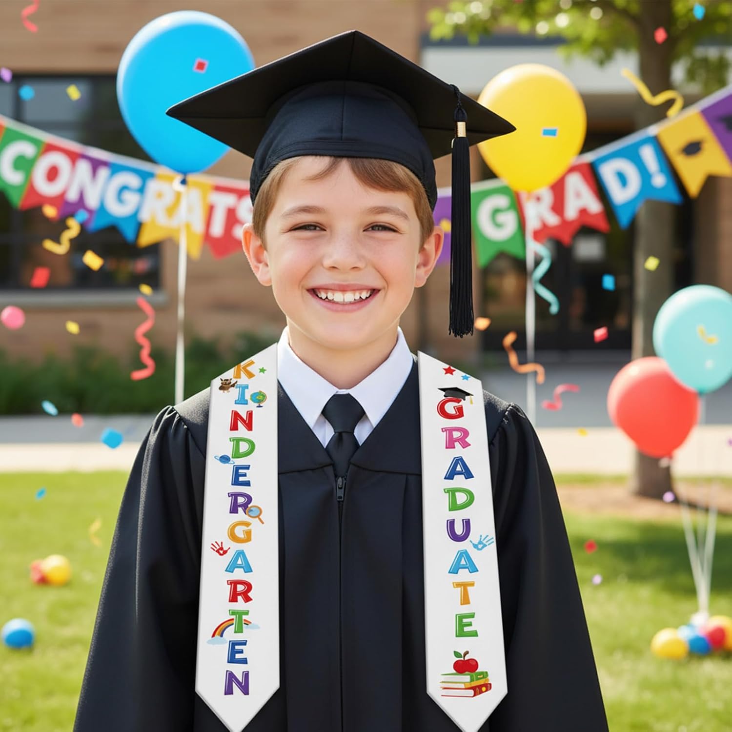 Kindergarten Graduation Stole and Medal - 2 Pcs Class of 2026 Sash Decorations with Medal, Graduation Gifts