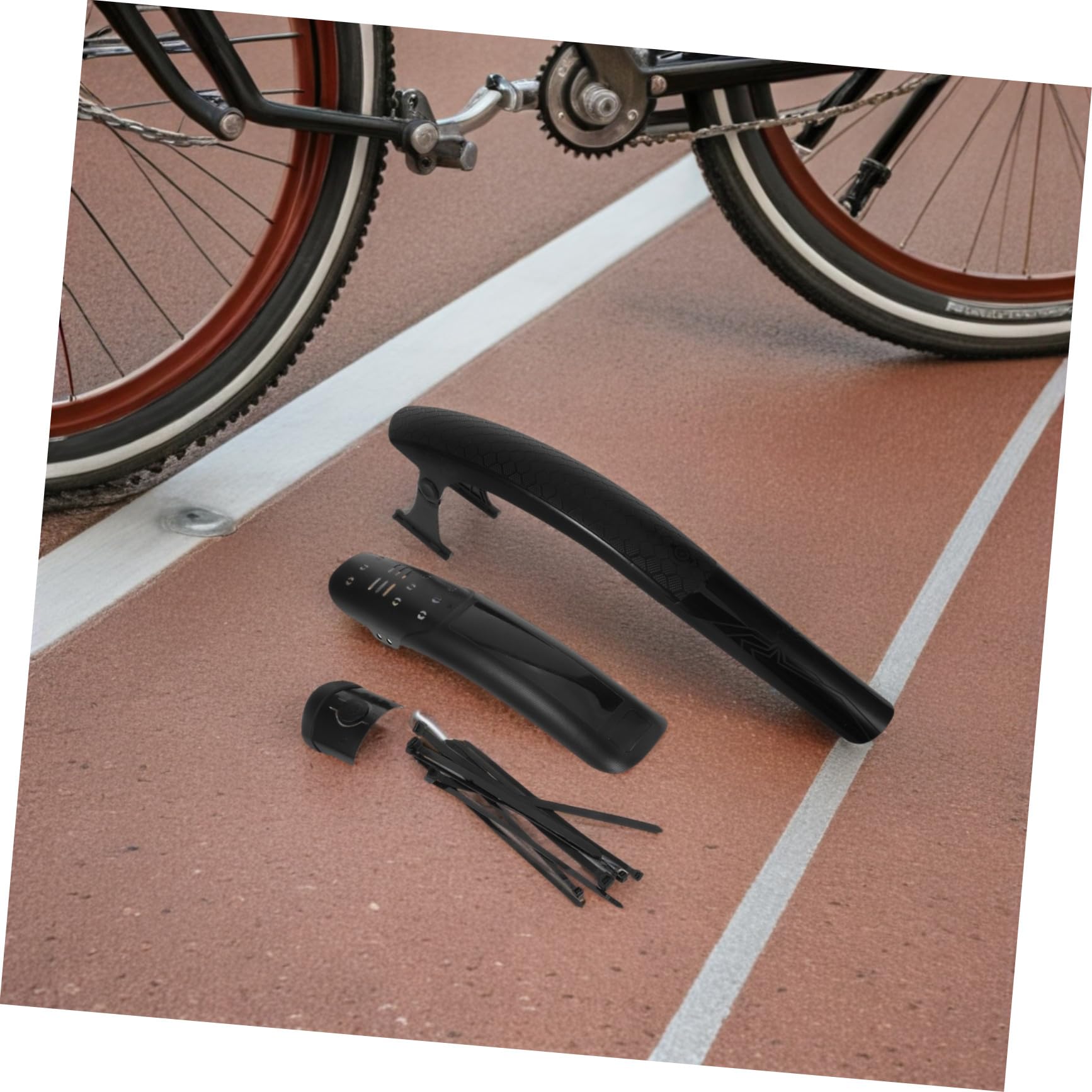 Verstellbare Mountainbike Schutzbleche Erweiterte Spritzschutz vorne und hinten Werkzeugfreie Schnellbefestigung Wasserabweisend Geeignet für Downhill Fahrräder