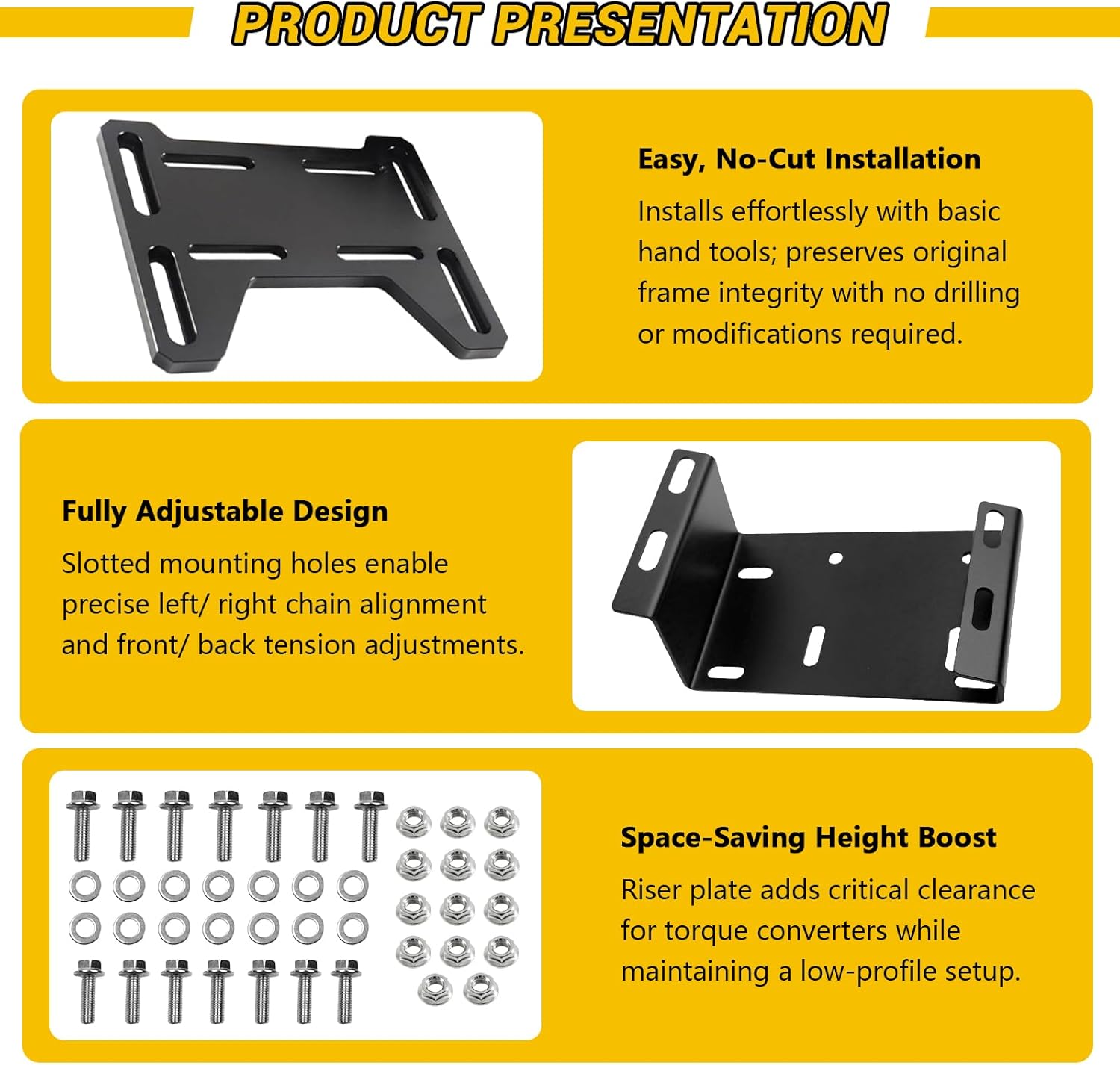 Torque Converter Adjustable Motor Mounting Adapter Plate Kit For Predator 212cc 224cc 196cc 6.5hp For Honda GX160 GX200 For Monster Mega Moto MMB80 MMB105 For Coleman RB100 RT100 Mini Bike Engine