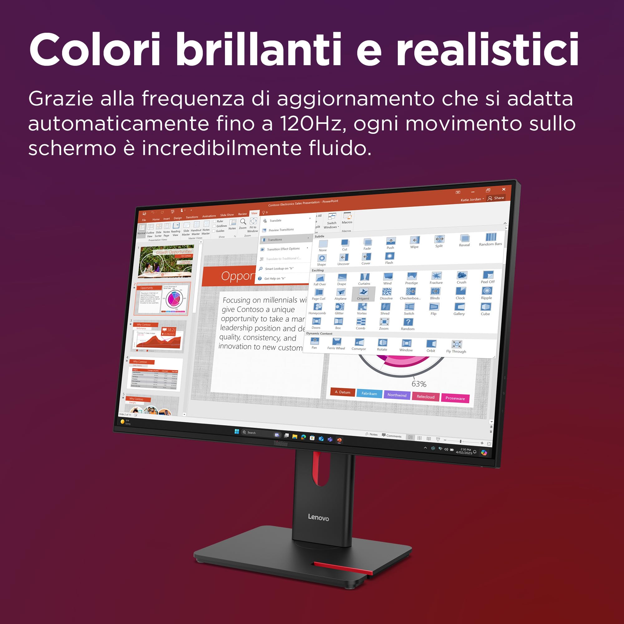 Lenovo ThinkVision T27-40 - LED-Monitor - 68.6 cm (27