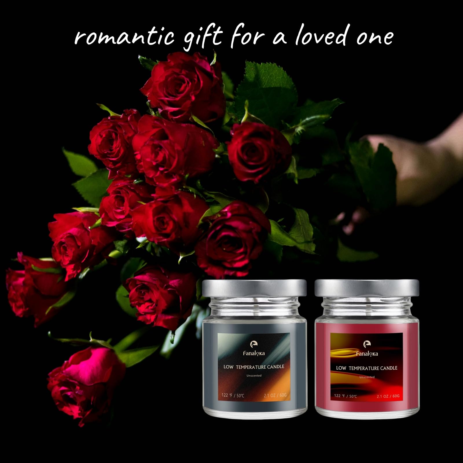 Wax Play - Set di candele a bassa temperatura, sicure per il corpo, senza profumo, nere e rosse (confezione da 60 g, 2 pezzi)