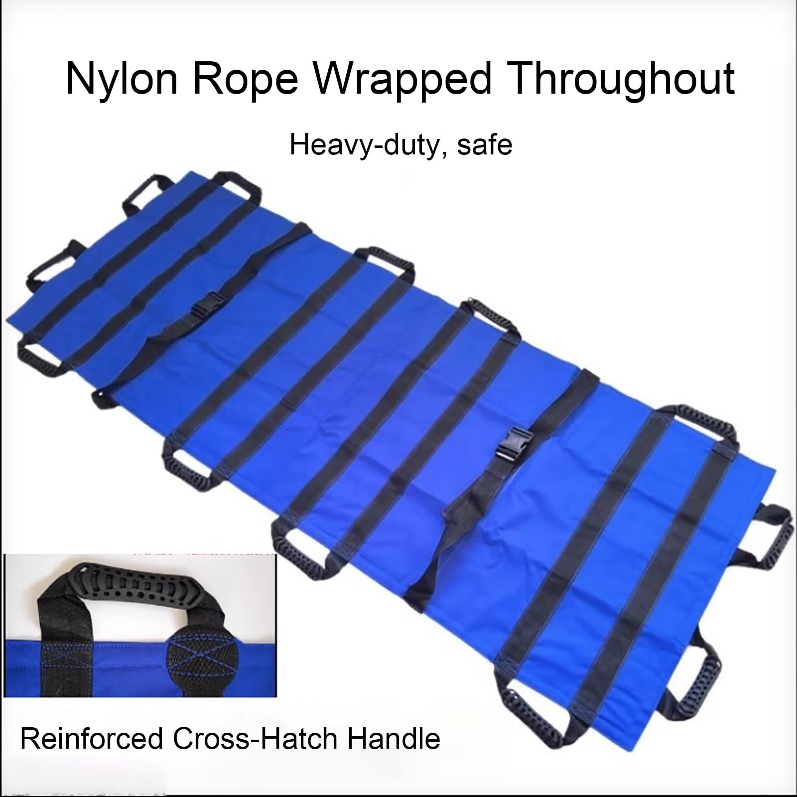 Civière Souple Portable, avec 12 Poignées, Brancard Pliable en Nylon Robuste, pour L'évacuation des blessés, Animaux Domestiques, Hôpital, Clinique(Green)