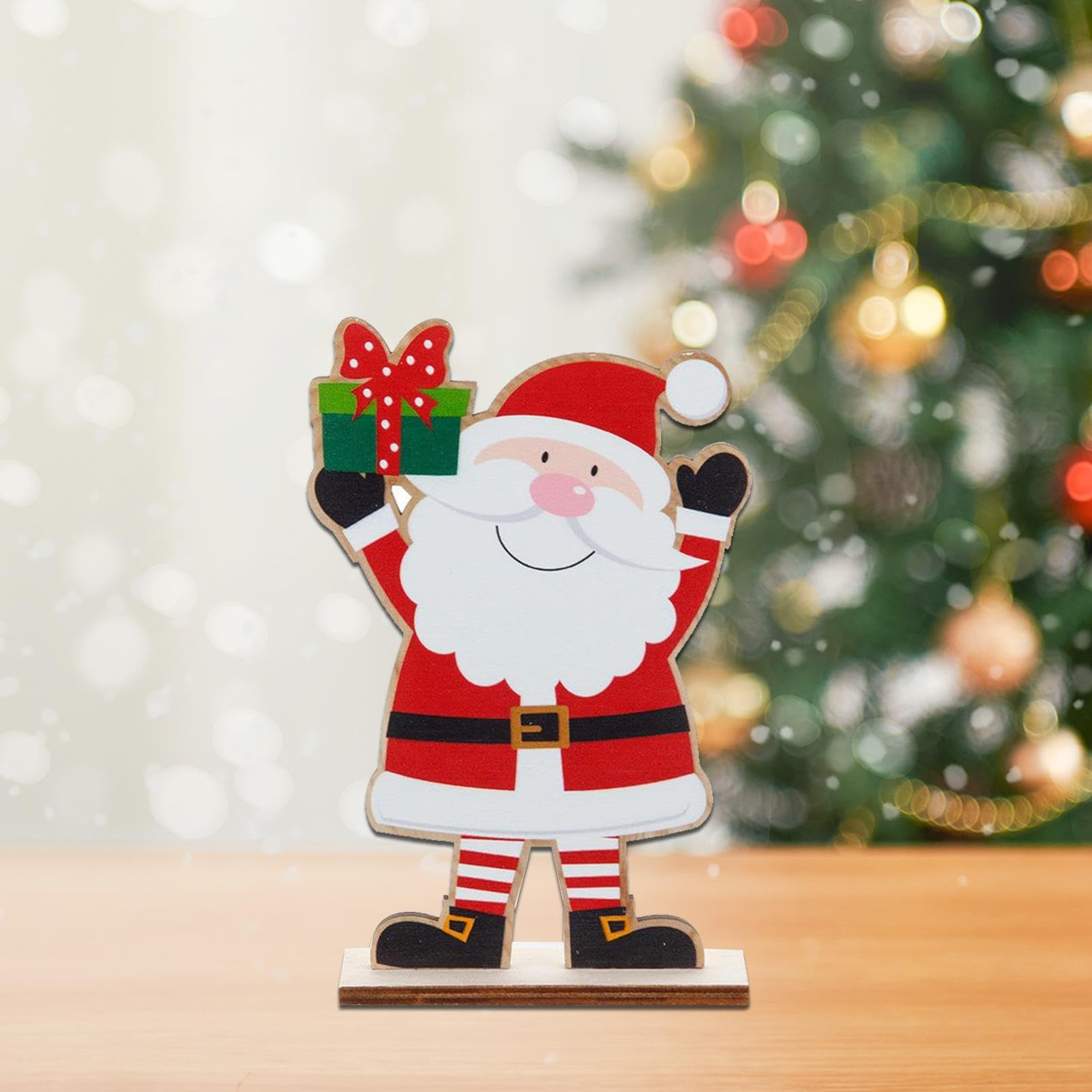 Amazon｜クリスマスサンタクロース木製オーナメント - 窓、子供
