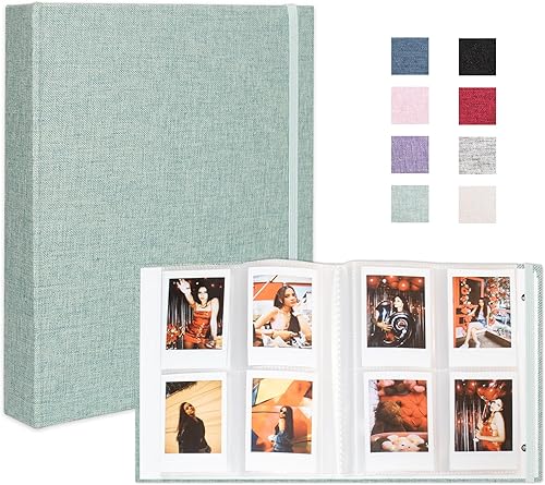 Miniatura 64 de Álbum de fotos de 8 x 10 pulgadas, paquete de 2 libros de fotos de lino, álbum de 26 páginas con capacidad para 52 fotos, carpeta de presentación