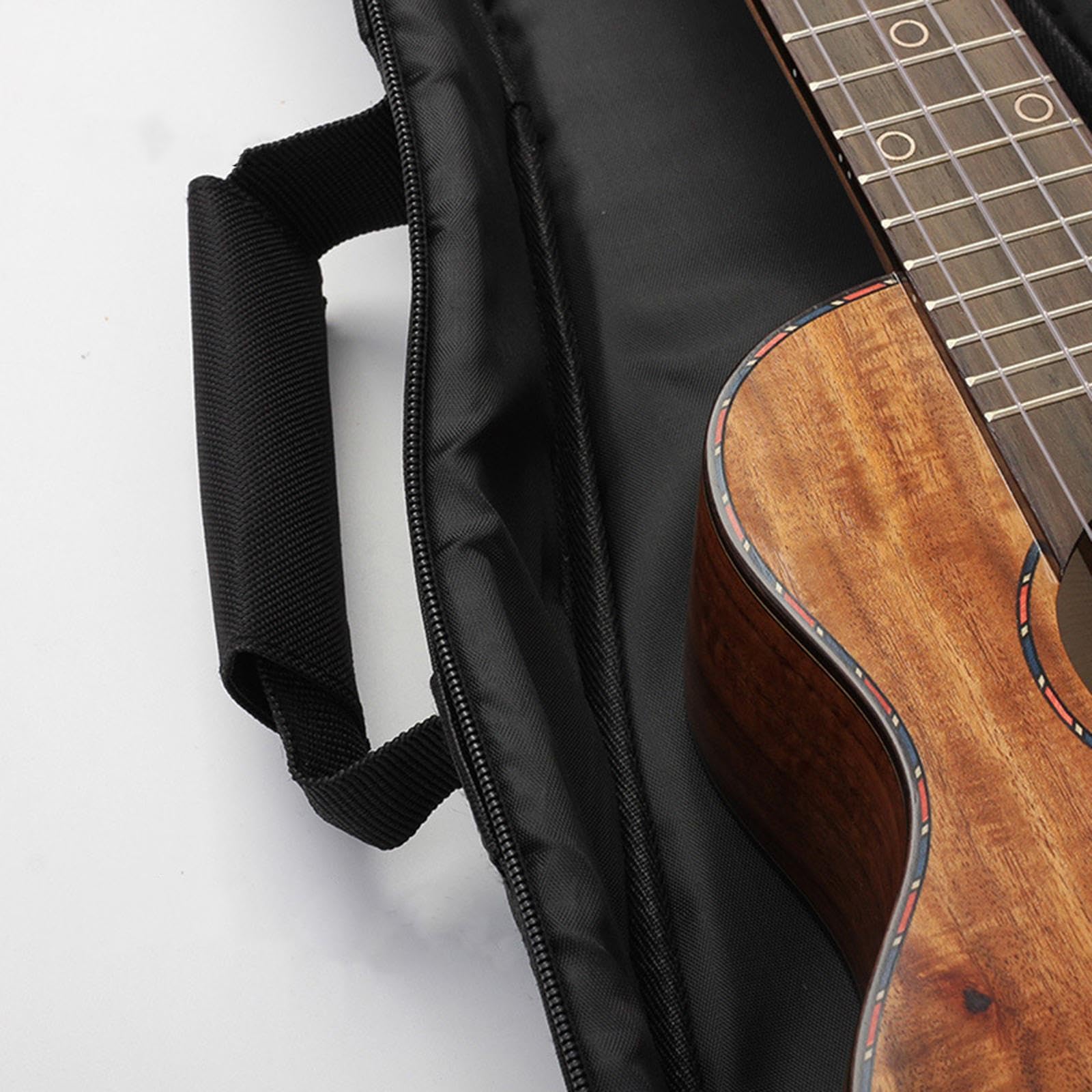 Ukulele Tragetasche mit Rucksackfunktion Und Zubehörfach für Musikunterricht Im Freien, 26inch